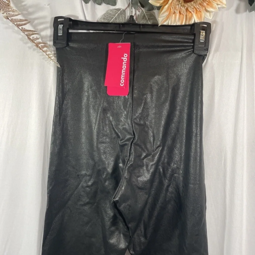 NWT $118 Commando [ Small ] Control Top Faux Leather Leggings in‎ Black